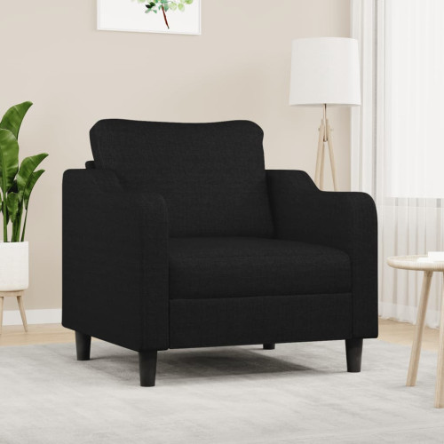 vidaXL Fåtölj svart 60 cm tyg