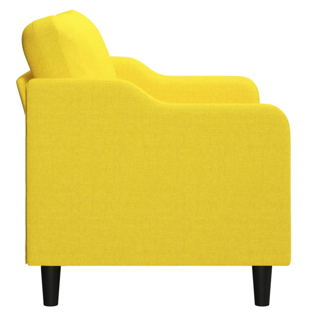 Produktbild för 2-sitssoffa ljusggul 140 cm tyg