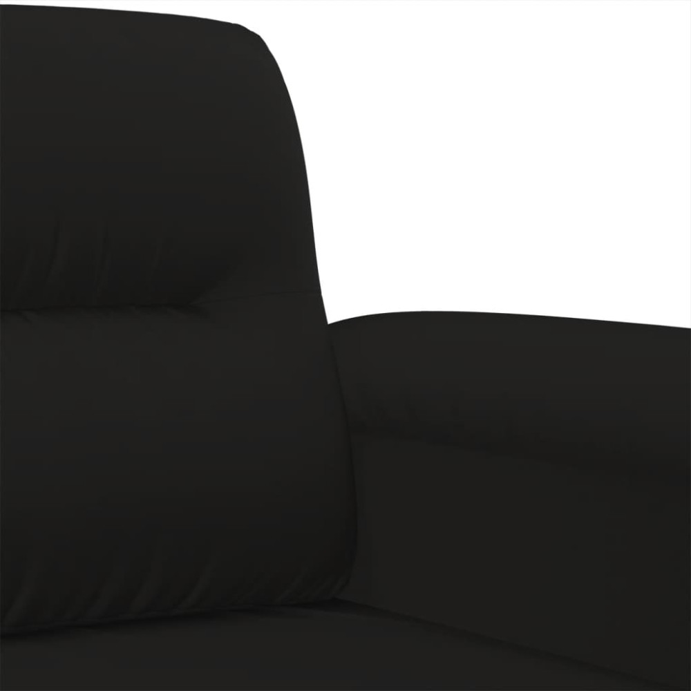 Produktbild för Fåtölj svart 60 cm mikrofibertyg