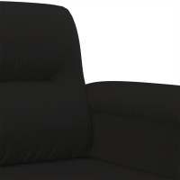 Produktbild för Fåtölj svart 60 cm mikrofibertyg