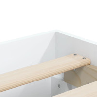 Miniatyr av produktbild för Sängram med lådor vit 120x200 cm konstruerat trä
