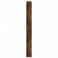 Produktbild för Skoskåp med spegel 5 skåp rökfärgad ek 63x17x169,5 cm