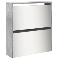 Produktbild för Skoskåp med 5 skåp betonggrå 63x17x169,5 cm