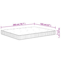 Produktbild för Pocketresårmadrass medium 160x200 cm