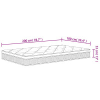 Produktbild för Pocketresårmadrass medium plus 100x200 cm