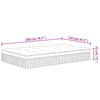 Produktbild för Pocketresårmadrass medium plus 120x200 cm