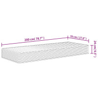 Produktbild för Skummadrass medium mjuk 70x200 cm