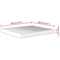 Produktbild för Skummadrass medium mjuk 200x200 cm