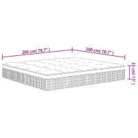 Produktbild för Pocketresårmadrass medium plus 200x200 cm