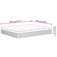 Produktbild för Pocketresårmadrass medium plus 180x200 cm