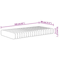 Produktbild för Skummadrass för barn medium mjuk 80x160 cm