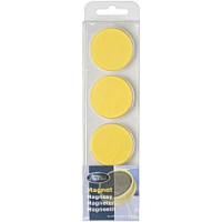 Produktbild för Magnetknappar ACTUAL 40mm gul 4/fp