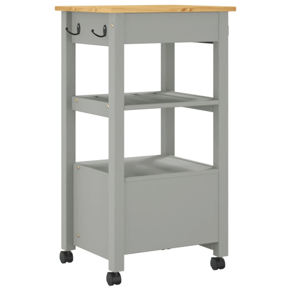 Produktbild för Köksvagn MONZA 48x40x88,5 cm massivt furu