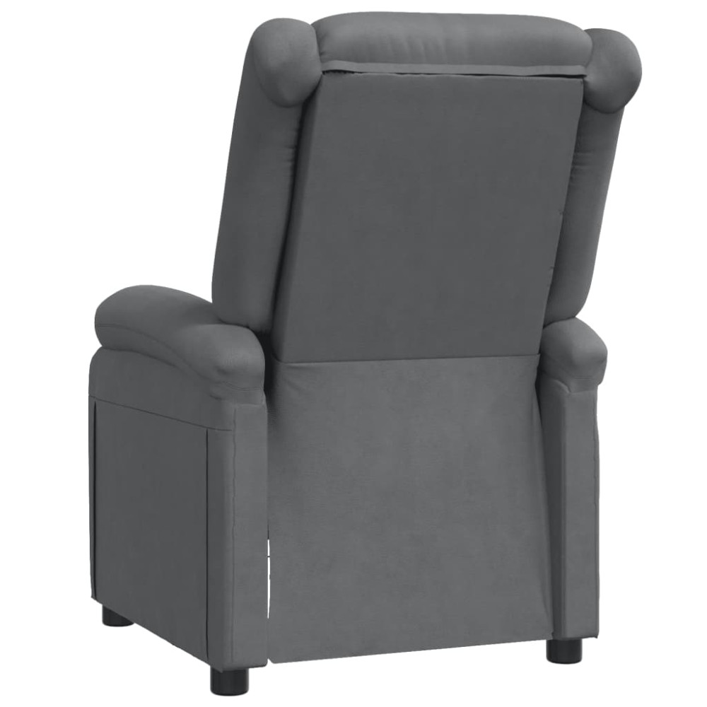 Produktbild för Reclinerfåtölj grå konstläder