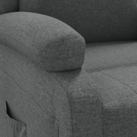 Produktbild för Reclinerfåtölj mörkgrå tyg
