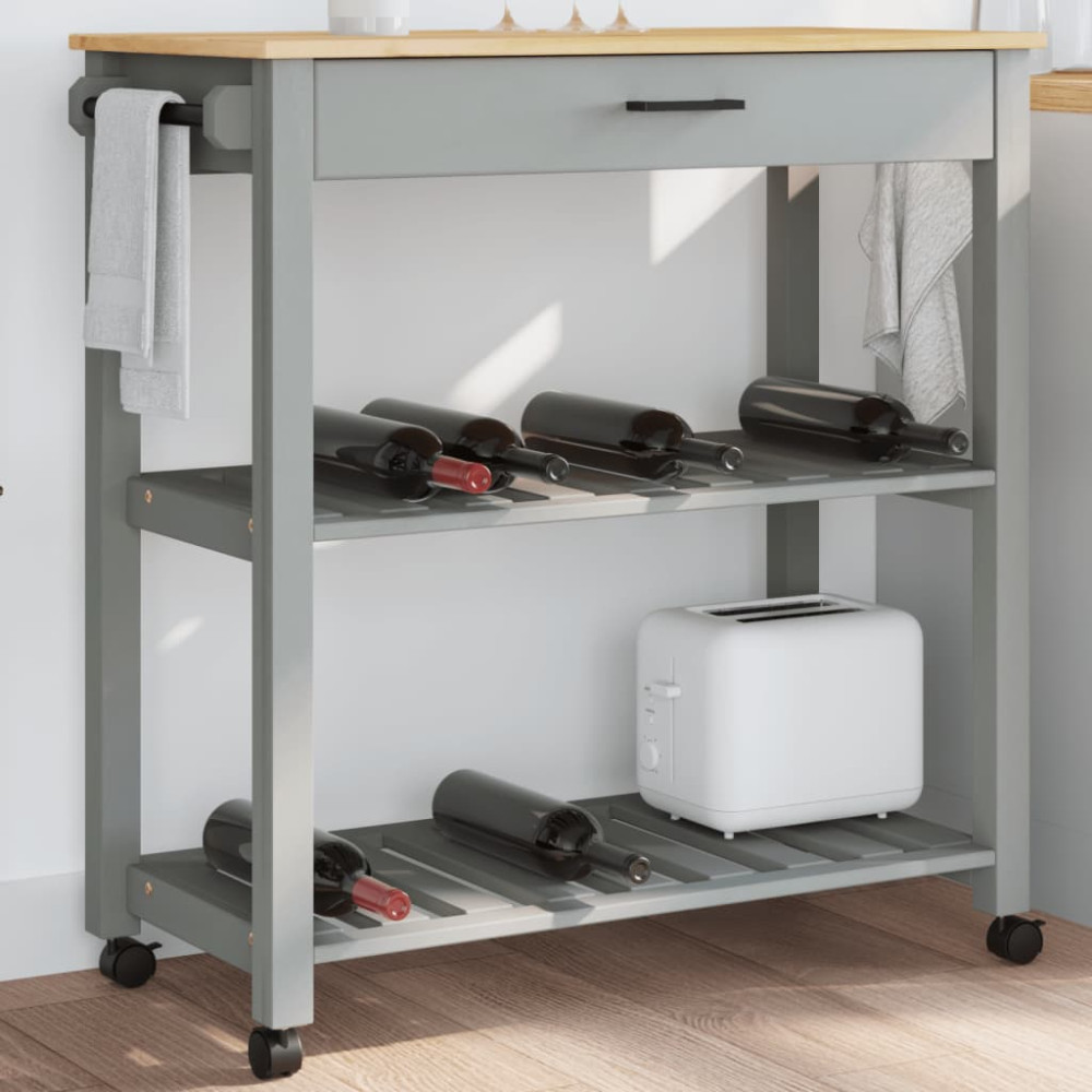 Produktbild för Köksvagn MONZA 84x40x88,5 cm massivt furu