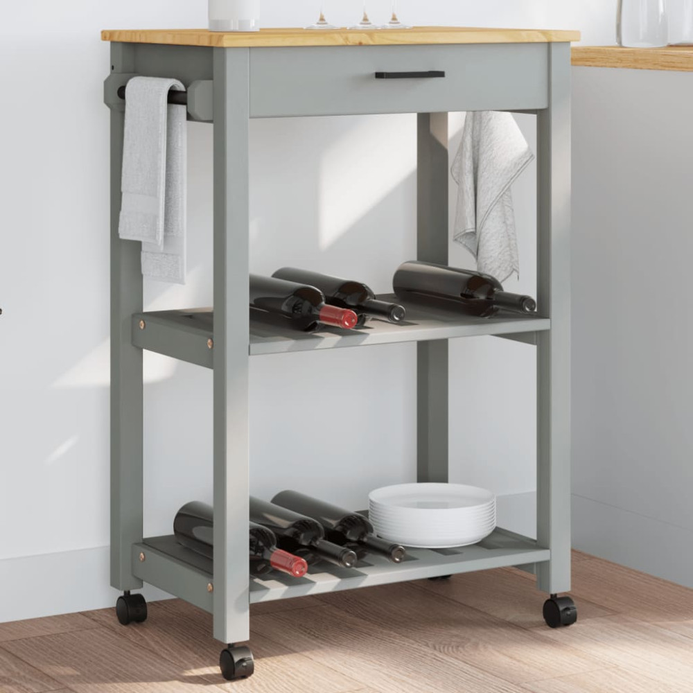 Produktbild för Köksvagn MONZA 60x40x88,5 cm massivt furu