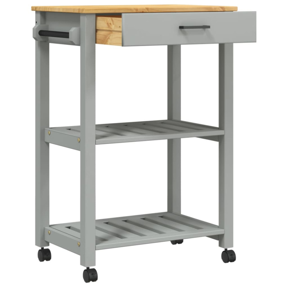 Produktbild för Köksvagn MONZA 60x40x88,5 cm massivt furu