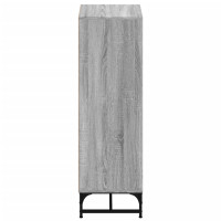 Produktbild för Högskåp med glasdörrar grå sonoma 35x37x120 cm
