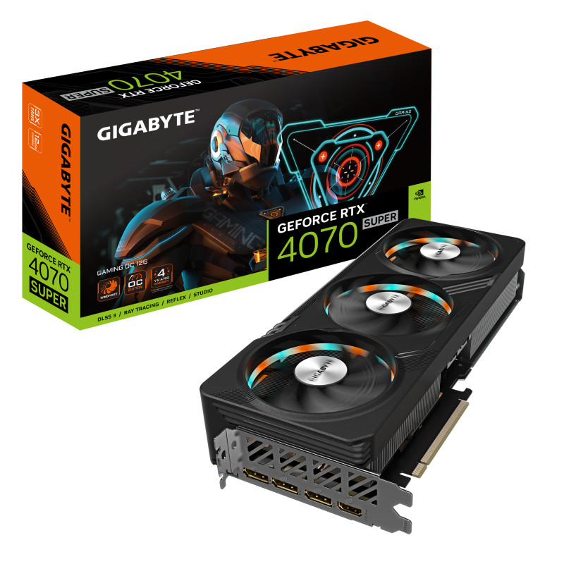 Produktbild för Gigabyte GAMING GeForce RTX 4070 SUPER OC 12G NVIDIA 12 GB GDDR6X