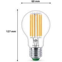 Miniatyr av produktbild för LED E27 Normal 5,2W (75W) Klar 1095lm 2700K Energiklass A