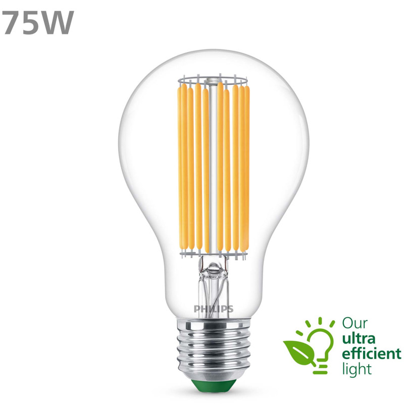 Produktbild för LED E27 Normal 5,2W (75W) Klar 1095lm 2700K Energiklass A