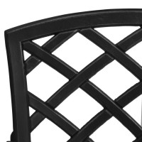 Produktbild för Caféstolar 6 st gjuten aluminium svart