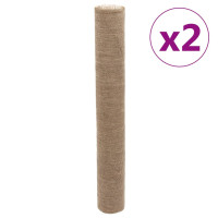 Produktbild för Juterulle 2 st 1x50 m 100% jute 200 gsm