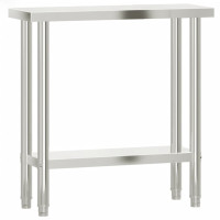 Produktbild för Arbetsbord 82,5x30x85 cm rostfritt stål
