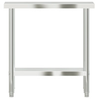 Produktbild för Arbetsbord 82,5x30x85 cm rostfritt stål