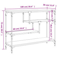 Produktbild för Avlastningsbord sonoma-ek 100x30x75 cm konstruerat trä