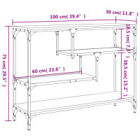 Produktbild för Avlastningsbord grå sonoma 100x30x75 cm konstruerat trä