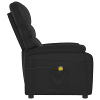 Produktbild för Massagefåtölj svart konstläder