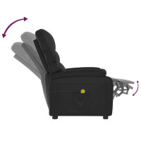 Produktbild för Massagefåtölj svart konstläder