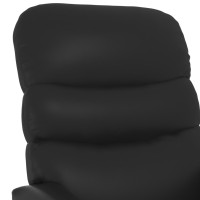 Produktbild för Massagefåtölj svart konstläder