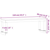 Produktbild för Överhylla för arbetsbord 110x30x35 cm rostfritt stål