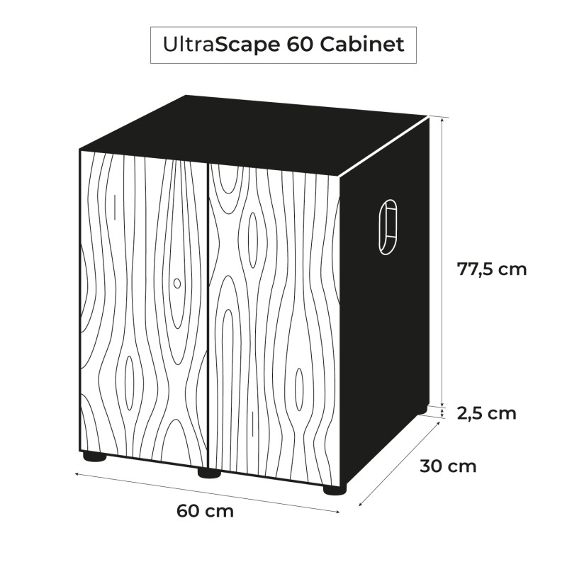 Produktbild för Aquael Ultrascape Forest möbel Brun 60cm