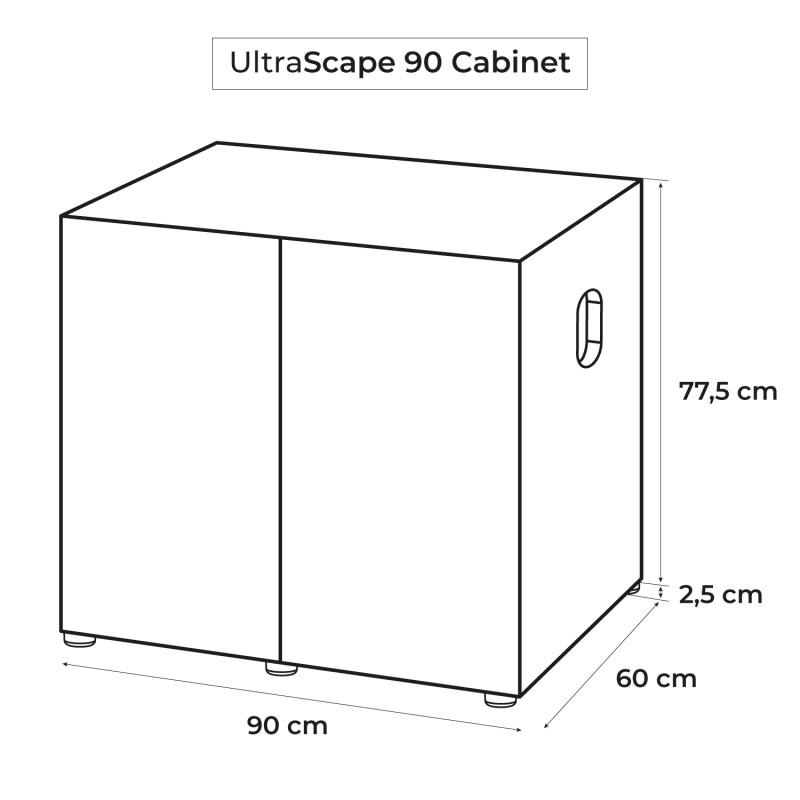 Produktbild för Aquael Ultrascape Snow möbel Vit 90cm