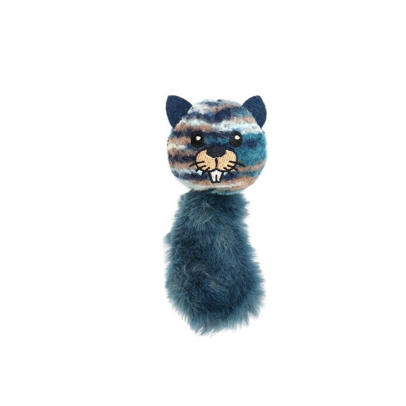 Produktbild för Dogman Leksak Fuzzy bäver Blå 8cm