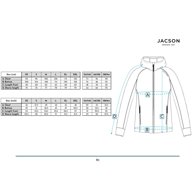 Produktbild för Jacson Siv Funktionsjacka med huva Orange 134-140