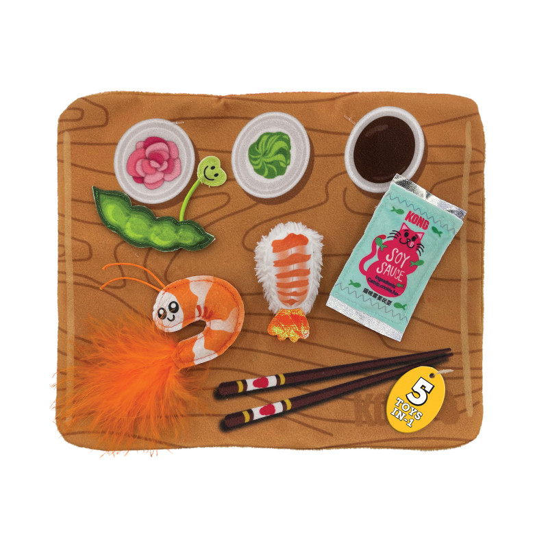 Produktbild för KONG Pull-A-Partz Sushi Flerfärgad One size 30cm