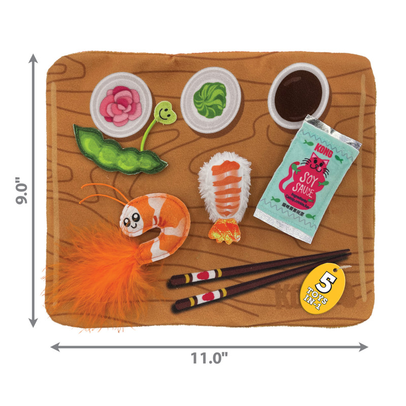 Produktbild för KONG Pull-A-Partz Sushi Flerfärgad One size 30cm