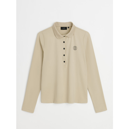 JACSON Ylva Långärmad Piké Beige S Pure Cashmere