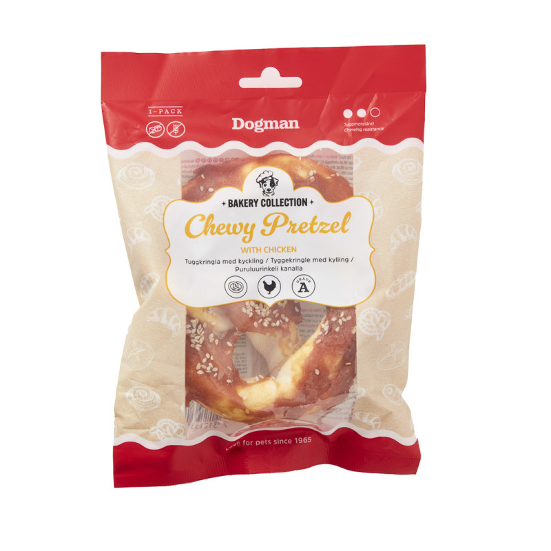 Produktbild för Dogman Tugg Bakery Collection Chewy Pretzel Chicken M 12,5cm