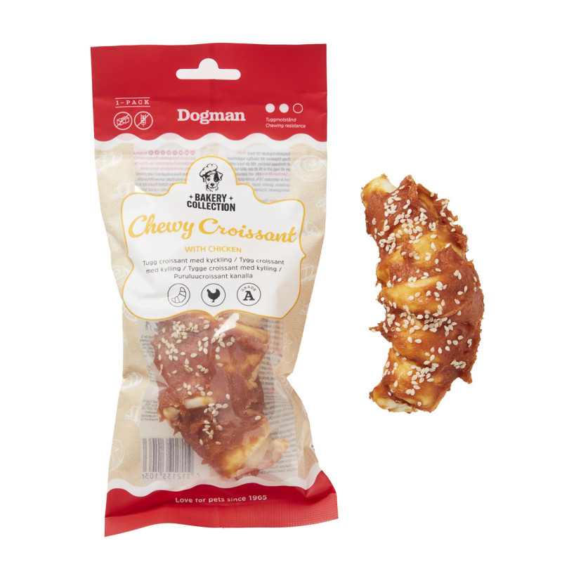 Produktbild för Dogman Tugg Bakery Collection Chewy Croissant Chicken S 12,5cm