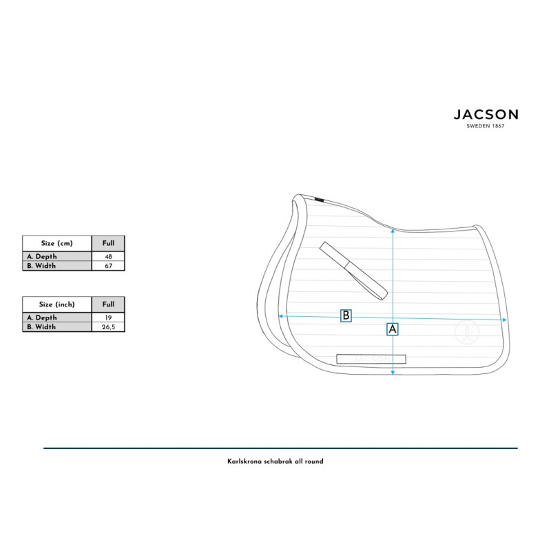 Produktbild för Jacson Karlskrona Schabrak Vit Full Allround