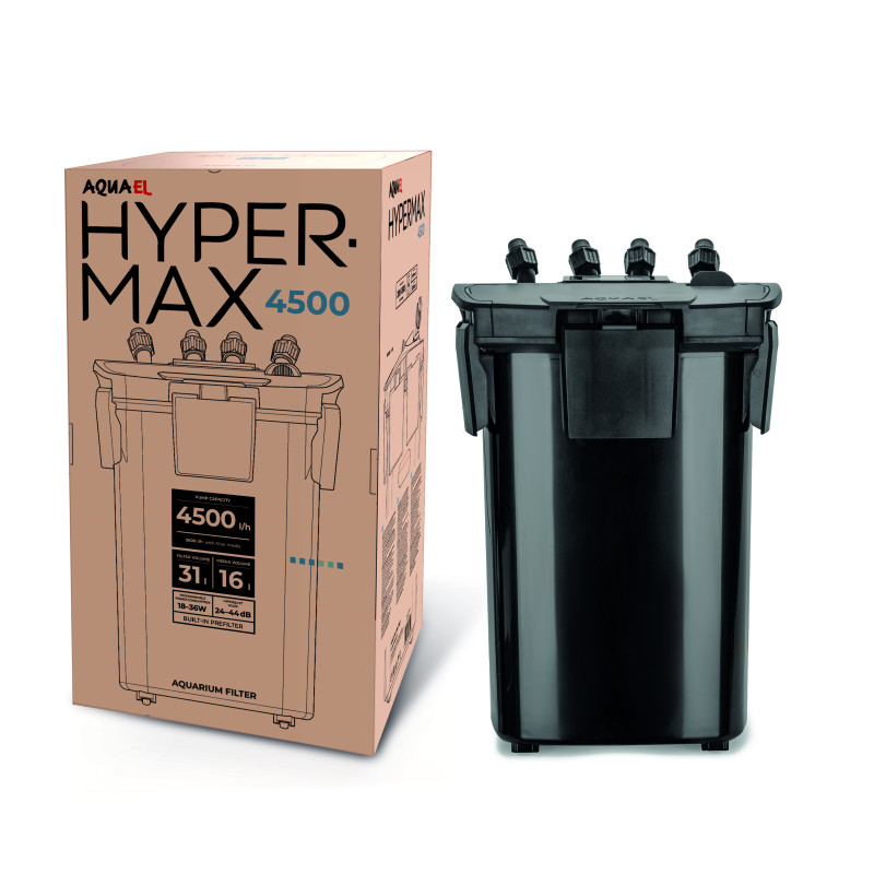Produktbild för Aquael Hypermax Ytterfilter 18-36W 4500 l/h.