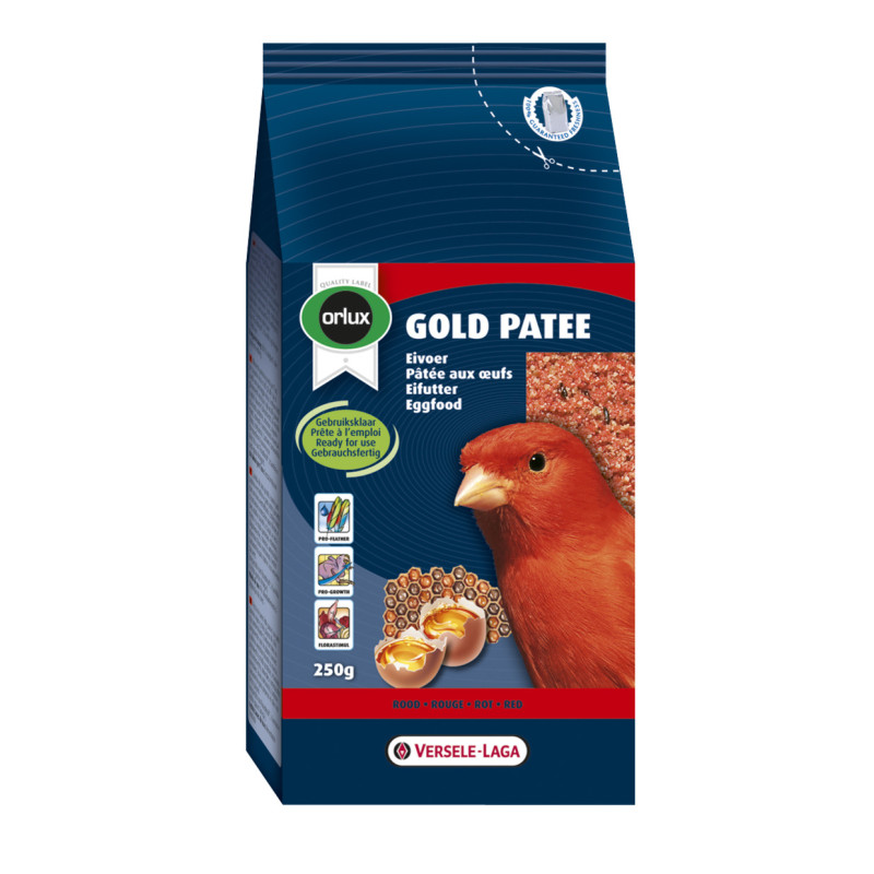 Produktbild för Versele Laga Orlux Gold Patee Canaries Red 250g