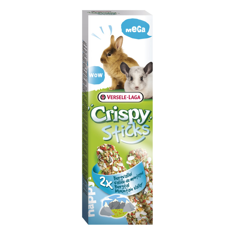 Produktbild för Versele Laga Crispy Mega Sticks Rabbits-Chinchillas 140g