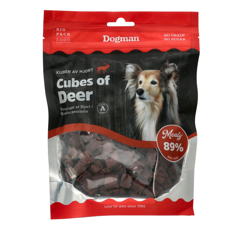Produktbild för Dogman Cubes of deer 300g